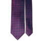 Cravată-de-mătase-albastru-cu-Pois-ton-pe-ton-fucsia-1-1416