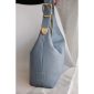 Serena Leather Tote Bag - French Blue 2